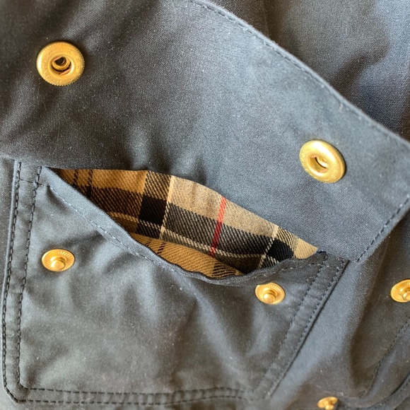 BARBOUR INTL BOYS/GIRLS WAXED JACKET/RAINCOAT